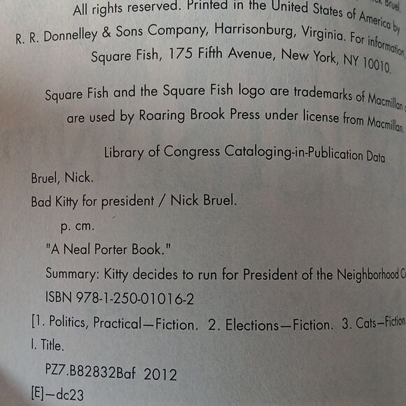 Bad Kitty Graphic Novel Comics Bad Kitty for President Nick Bruel Aug 2012 - Picture 6 of 7